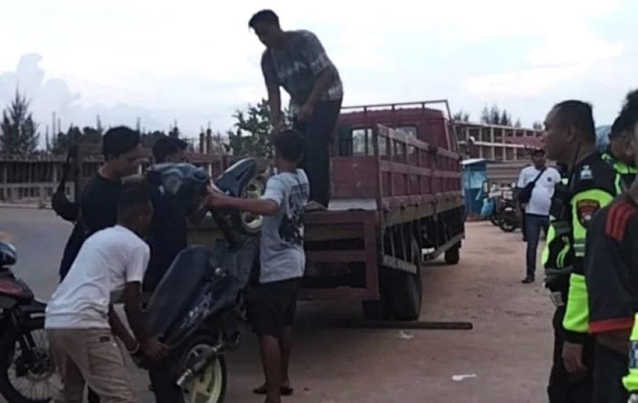 Polsek Bengkong dan Satlantas Polresta Barelang Tertibkan Balap Liar: 40 Motor Diamankan