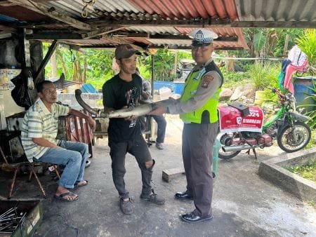 Satlantas Polres Anambas Edukasi Pemilik Bengkel Tentang Knalpot Brong