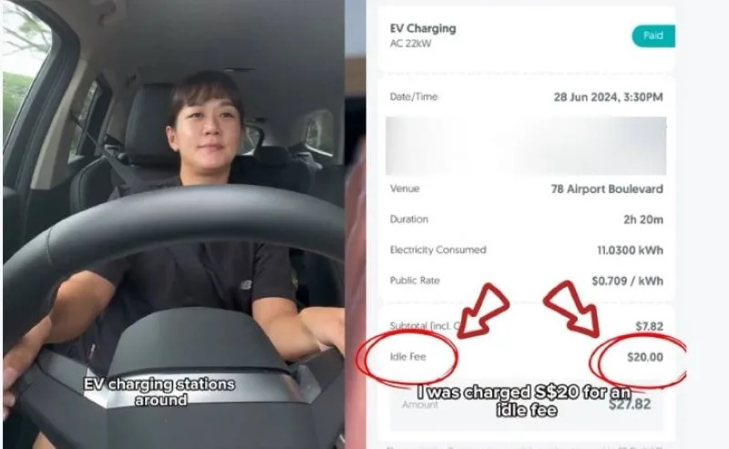 Tinggalkan Mobil Listrik di Stasiun Pengisian, Content Creator Singapura Cheryl Tay Didenda $20