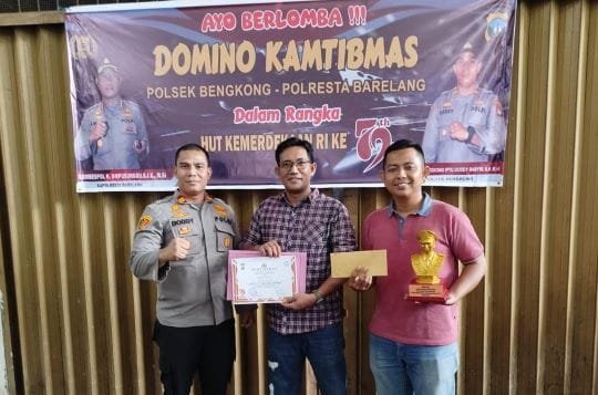 Polsek Bengkong Gelar Turnamen Domino Kamtibmas dalam Rangka HUT RI ke-79