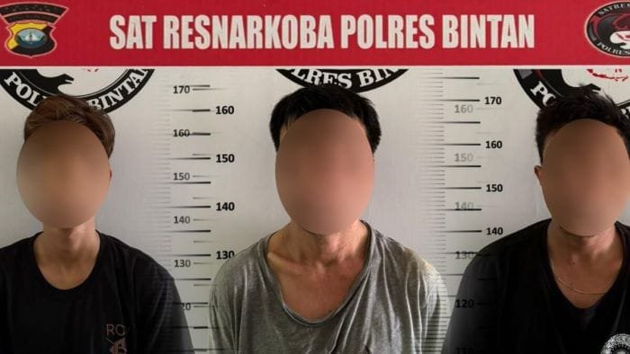 Satresnarkoba Polres Bintan Amankan Tiga Tersangka Saat Transaksi Sabu di KM 15 Tanjungpinang
