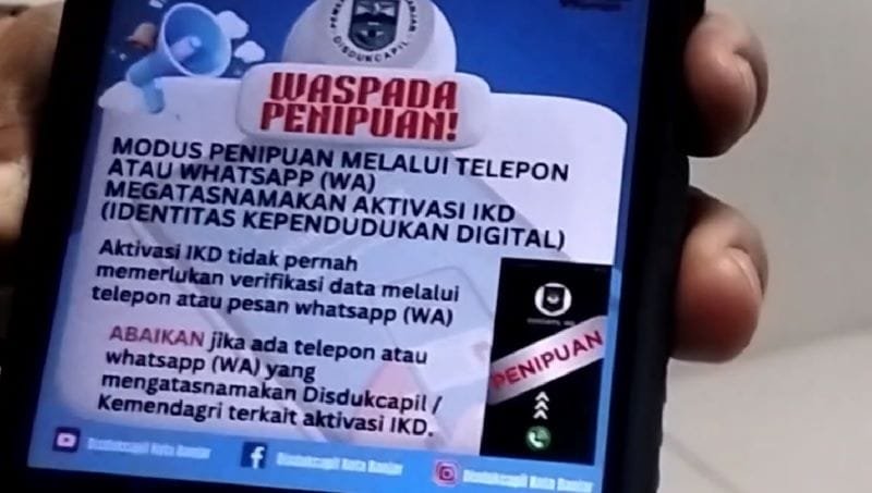 Masyarakat Batam Diimbau Waspada Penipuan Modus Upgrade ke KTP Digital