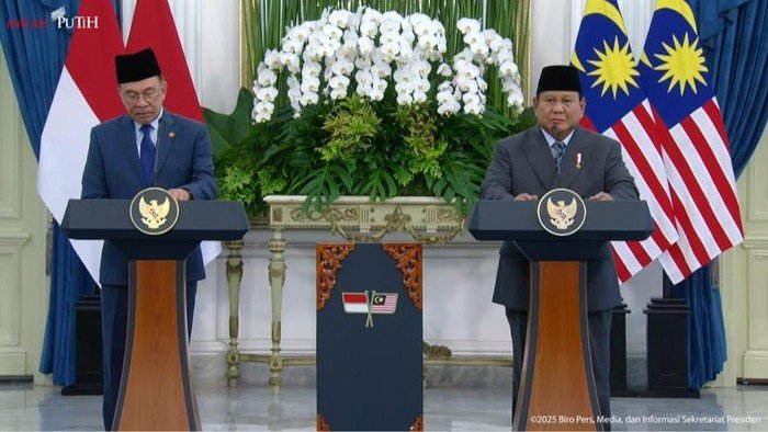 Presiden Prabowo dan PM Malaysia Anwar Ibrahim Bahas Isu Perbatasan Hingga Kerja Sama Regional di Istana Merdeka