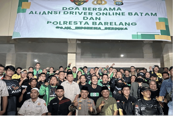 Doa Bersama Ojol dan Polisi Batam: Kenangan untuk Affan Kurniawan, Upaya Jaga Kondusivitas Kota